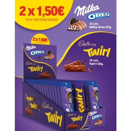 LOTE BARRITAS MILKA 48UD 2X1,50EUR