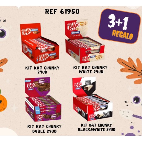 LOTE KIT KAT CHUNKY 3+1 DE REGALO